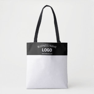 Bearbeitbarer Firmenname, Website und hochgeladene Tasche