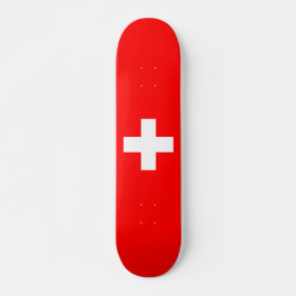 Bearbeitbarer Hintergrund: Die Flagge der Schweiz Skateboard