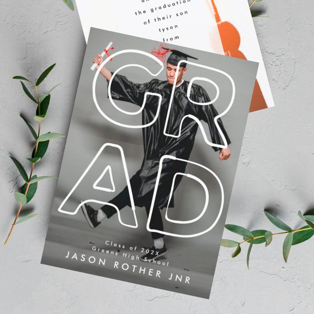 Bearbeitbarer hoher Abschluss | Modernes Foto Ankündigung (Von Creator hochgeladen)