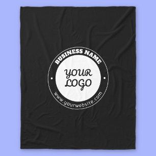 Bearbeitbarer kreisförmiger Text & Hochgeladenes L Fleecedecke