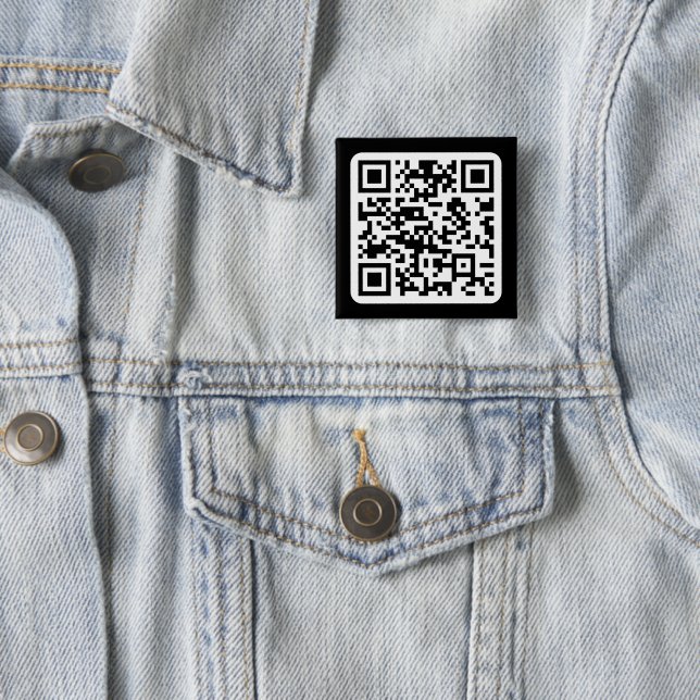 Bearbeitbarer moderner QR-Code | Schwarz Weiß oder Button (Beispiel)