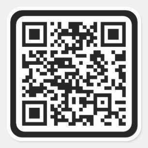Bearbeitbarer moderner QR-Code   Schwarz Weiß oder Quadratischer Aufkleber
