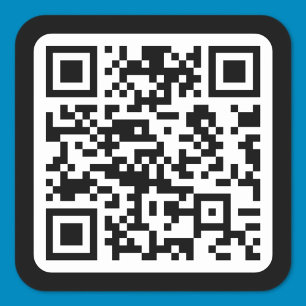 Bearbeitbarer moderner QR-Code   Schwarz Weiß oder Quadratischer Aufkleber