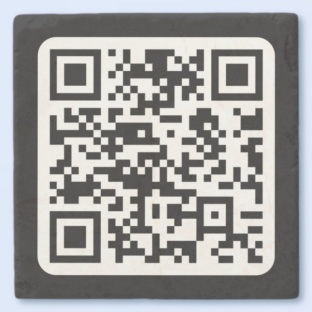 Bearbeitbarer moderner QR-Code | Schwarz Weiß oder Steinuntersetzer (Von Creator hochgeladen)