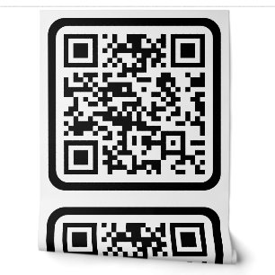 Bearbeitbarer moderner QR-Code Schwarz Weiß oder Tapete