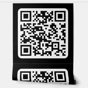 Bearbeitbarer moderner QR-Code   Schwarz Weiß oder Tapete