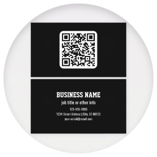 Bearbeitbarer moderner QR-Code Schwarz Weiß oder Visitenkarte