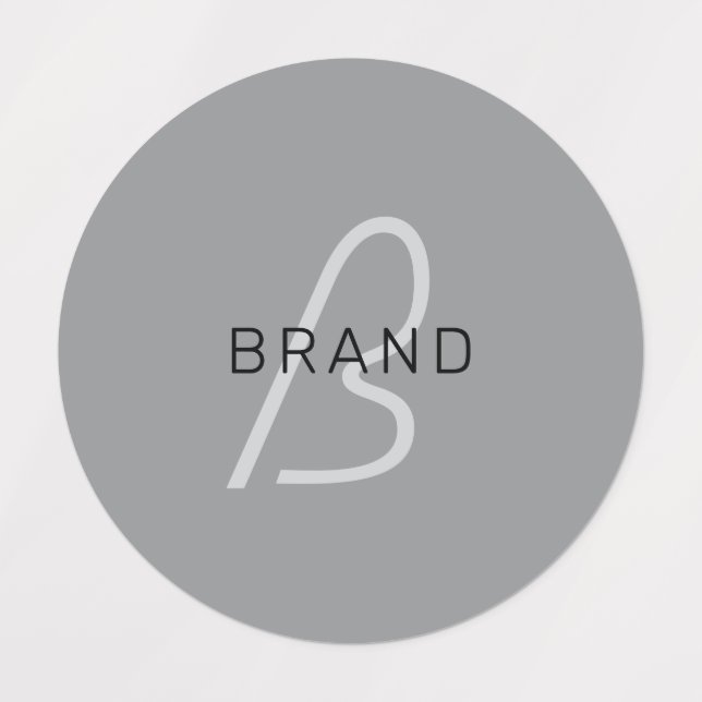 Bearbeitbarer Name oder Gruß | Schwarz & Dunkelgra Etiketten (Design 5)