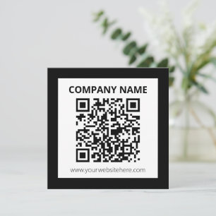 Bearbeitbarer QR-Code & einfaches anpassbares Desi Mitteilungskarte