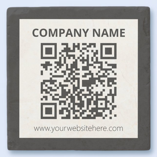 Bearbeitbarer QR-Code & einfaches anpassbares Desi Steinuntersetzer (Von Creator hochgeladen)