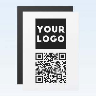 Bearbeitbarer QR-Code & Ihr Firmenlogo oder Bild Magnetkarte