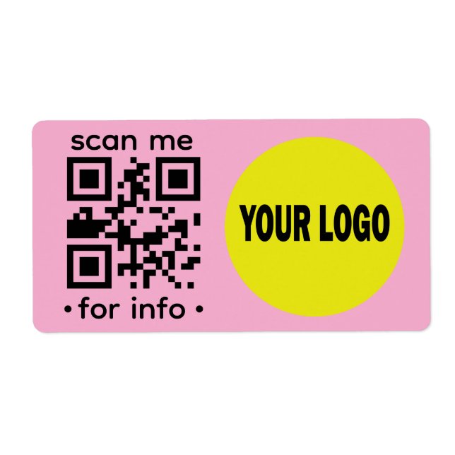 Bearbeitbarer QR-Code-Logo Moderne Rosa-Schwarze G (Vorne)