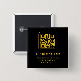 Bearbeitbarer QR-Code & Textvorlage | Schwarz & Go Button