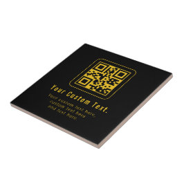 Bearbeitbarer QR-Code & Textvorlage | Schwarz & Go Fliese
