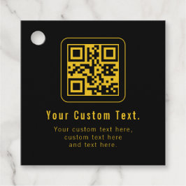 Bearbeitbarer QR-Code & Textvorlage | Schwarz & Go Geschenkanhänger