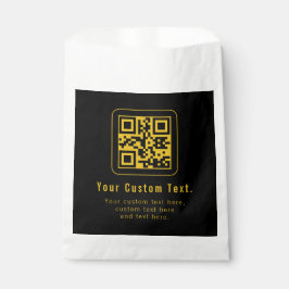 Bearbeitbarer QR-Code & Textvorlage | Schwarz & Go Geschenktütchen