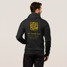 Bearbeitbarer QR-Code & Textvorlage | Schwarz & Go Hoodie