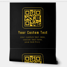 Bearbeitbarer QR-Code & Textvorlage | Schwarz & Go Tapete
