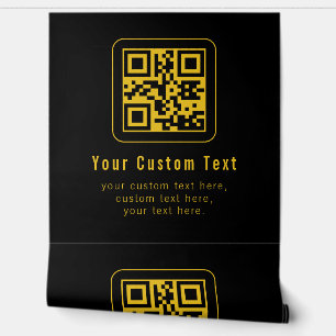 Bearbeitbarer QR-Code & Textvorlage Schwarz & Go Tapete