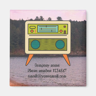 Bearbeitbarer Retro-Radio-Magnet für Branding Magnet