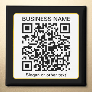 Bearbeitbarer scannbarer QR-Code + Ihr Firmenname Magnet