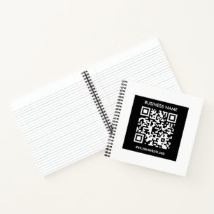 Bearbeitbarer (sofort generierter) QR-Code Schwa Notizbuch