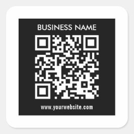 Bearbeitbarer (sofort generierter) QR-Code | Schwa Quadratischer Aufkleber