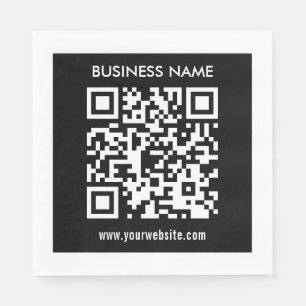 Bearbeitbarer (sofort generierter) QR-Code Schwa Serviette