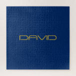 Bearbeitbarer stylischer Text | Gold und Navy Blue<br><div class="desc">Stilvoll anpassbarer Text,  bearbeiten,  wie Sie möchten!</div>