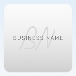 Bearbeitbarer Text für Unternehmen, Gruß oder Name Quadratischer Aufkleber
