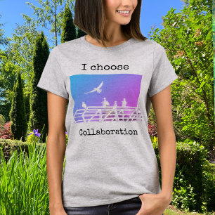 Bearbeitbarer Text Süße Möwen Kunstprint Vorder- & T-Shirt