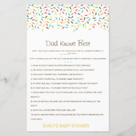 Bearbeitbarer Vater kennt das beste Baby-Duschspie