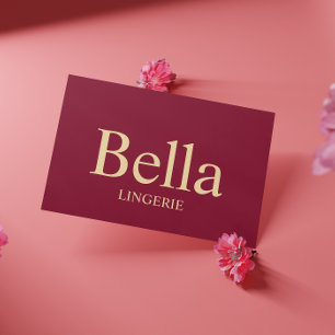 Bearbeitbares elegantes Lingerie-Branding-Design Visitenkarte