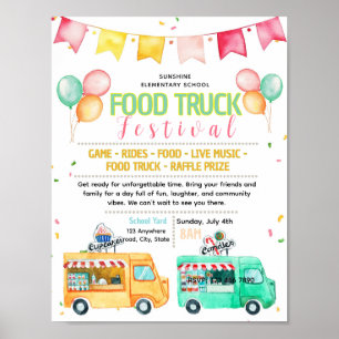 Bearbeitbares Food-Truck-Spendenflyer Poster