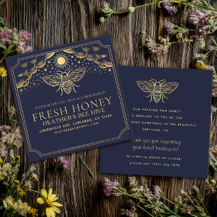 Bearbeitbares Hexen-Tarot Imker-Honigbiene  Quadratische Visitenkarte