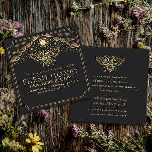 Bearbeitbares Hexen-Tarot Imker-Honigbiene  Quadratische Visitenkarte