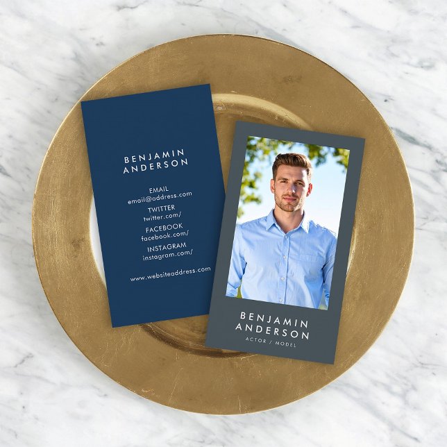 Bearbeitbares Hintergrundfarbenprofil-Headshot-Fot Visitenkarte (Von Creator hochgeladen)