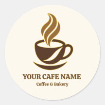 Bearbeitbares Logo-Design für Cafe-Eröffnungsaufkl