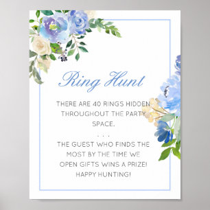 Bearbeitbares Ring Hunt Brautparty-Spielplakat Poster