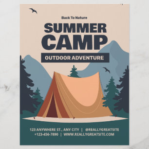Bearbeitbares Sommer-Spaß-Camp, Zurück zur Natur-C Flyer