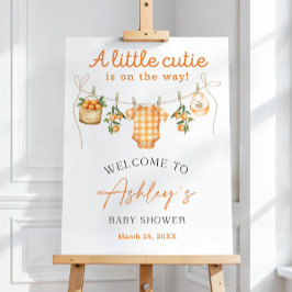 Bearbeitbares Willkommensschild für Baby Shower - 