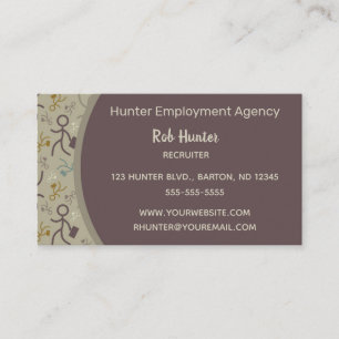 Bearbeiten der Business Card des Personalmanagers Visitenkarte