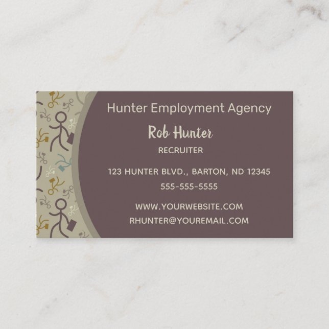 Bearbeiten der Business Card des Personalmanagers Visitenkarte (Vorderseite)
