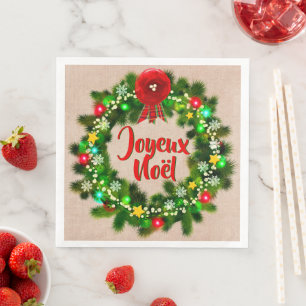 Bearbeiten der Textserviette für Tischjoyeux noël  Serviette