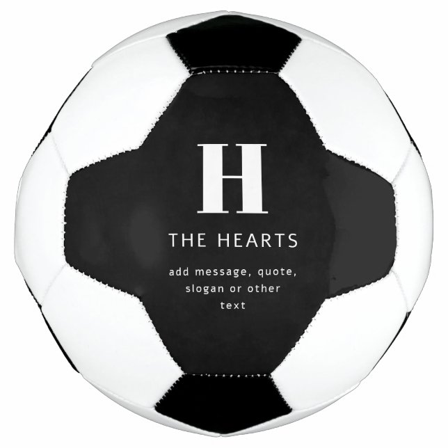 Bearbeiten moderner Name und Meldung für Monogramm Fußball (Vorderseite)