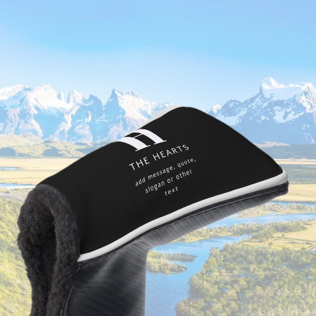 Bearbeiten moderner Name und Meldung für Monogramm Golf Headcover (Von Creator hochgeladen)