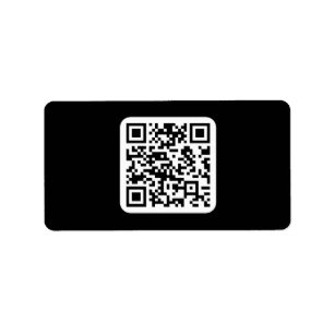 Bearbeiten moderner QR-Code   Schwarz-weiß oder fa Adressaufkleber