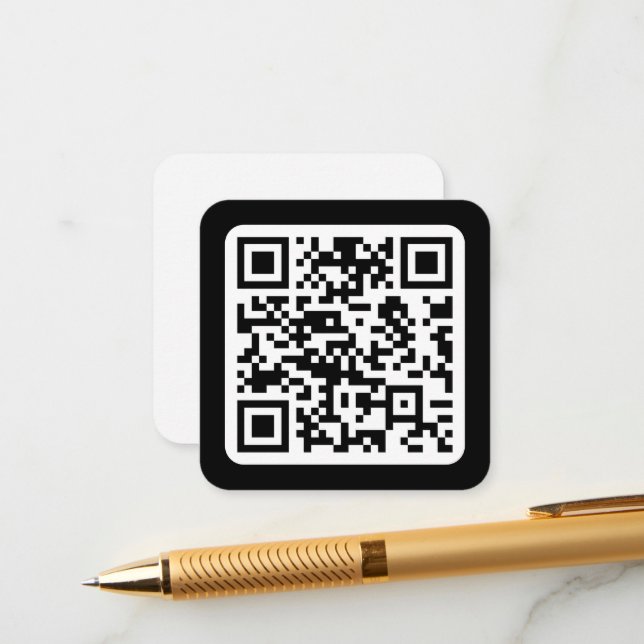 Bearbeiten moderner QR-Code | Schwarz-weiß oder fa Begleitkarte (Vorderseite/Rückseite Beispiel)