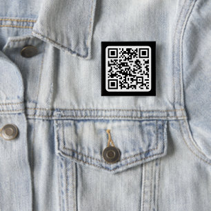 Bearbeiten moderner QR-Code Schwarz-weiß oder fa Button