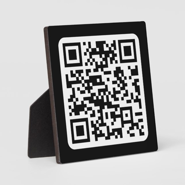 Bearbeiten moderner QR-Code | Schwarz-weiß oder fa Fotoplatte (Vorderseite)
